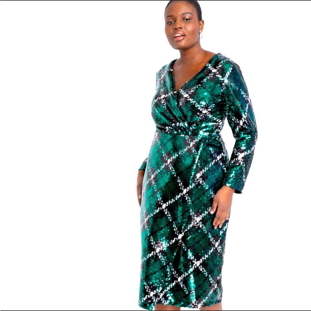 Beautiful Eloquii full sequin midi dress. Long sleeve, great for any occasion.